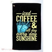 Iced Coffee And Sunshine Summer Vibes Golf Towel thumb 0