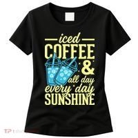 Iced Coffee And Sunshine Summer Vibes Women's T-Shirt thumb 0