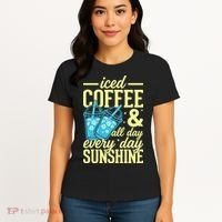 Iced Coffee And Sunshine Summer Vibes Women's T-Shirt thumb 4