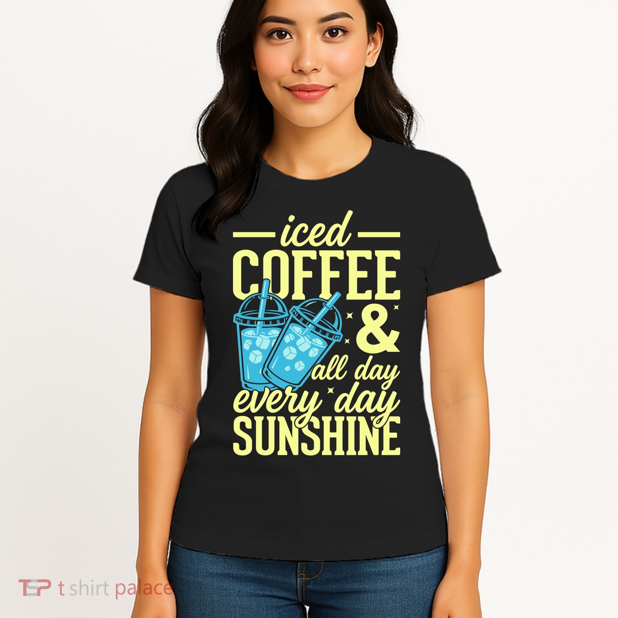 Iced Coffee And Sunshine Summer Vibes Women's T-Shirt