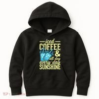 Iced Coffee And Sunshine Summer Vibes Kids Hoodie thumb 0