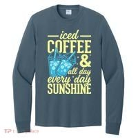 Iced Coffee And Sunshine Summer Vibes Long Sleeve Shirt thumb 0