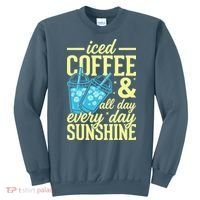 Iced Coffee And Sunshine Summer Vibes Sweatshirt thumb 0