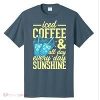 Iced Coffee And Sunshine Summer Vibes T-Shirt thumb 0