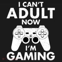 I CanT Adult Now IM Gaming Gamer Gift Ornament thumb 1