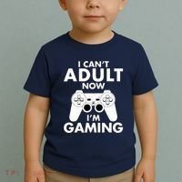 I CanT Adult Now IM Gaming Gamer Gift Toddler T-Shirt thumb 2