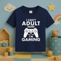 I CanT Adult Now IM Gaming Gamer Gift Toddler T-Shirt thumb 3