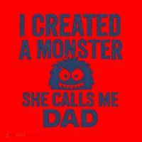 I Created a Monster - Perfect for Father's Day Gifts Santa Hat thumb 1