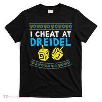 I Cheat At Dreidel Ugly Hanukkah Sweater Chanukah Jew Gift T-Shirt thumb 0