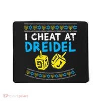 I Cheat At Dreidel Ugly Hanukkah Sweater Chanukah Jew Gift Mousepad thumb 0