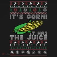 It's Corn A Lump With Knobs It Has The Juice Ugly Christmas USA-Made Doggie Bandana thumb 2