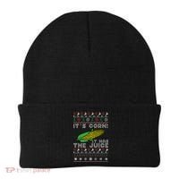It's Corn A Lump With Knobs It Has The Juice Ugly Christmas Beanie thumb 0