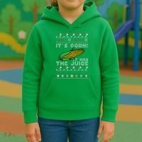 It's Corn A Lump With Knobs It Has The Juice Ugly Christmas Kids Hoodie thumb 3