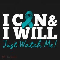 I Can And I Will Beat Ovarian Cancer Warrior Just Watch Me Gift Women's Hoodie thumb 2