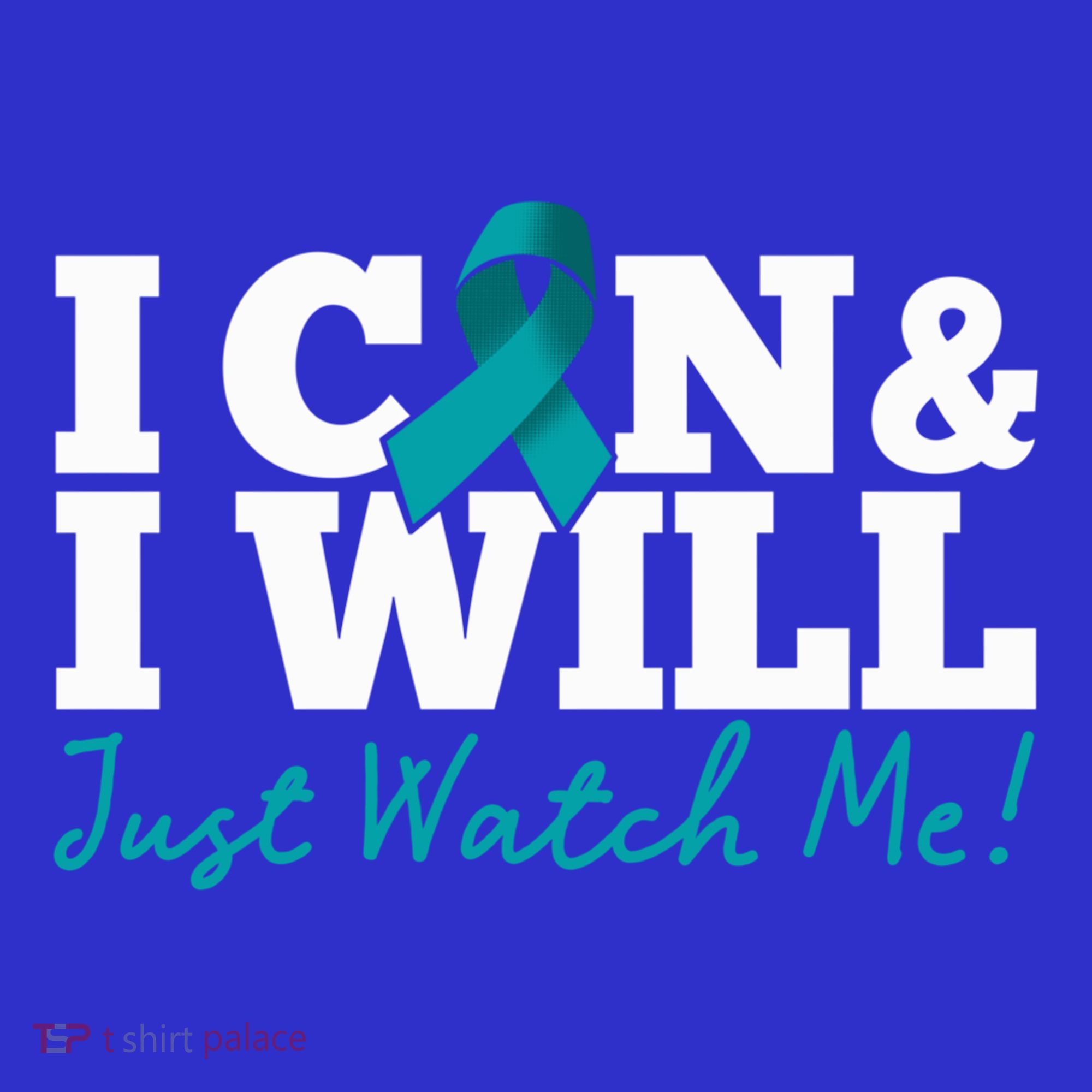I Can And I Will Beat Ovarian Cancer Warrior Just Watch Me Gift Women's Tank Top