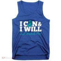 I Can And I Will Beat Ovarian Cancer Warrior Just Watch Me Gift Tank Top thumb 0