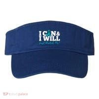 I Can And I Will Beat Ovarian Cancer Warrior Just Watch Me Gift Visor thumb 0