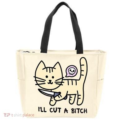 ILl Cut A Bitch Funny Cat Tote Bag