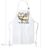 ILl Cut A Bitch Funny Cat Apron thumb 0
