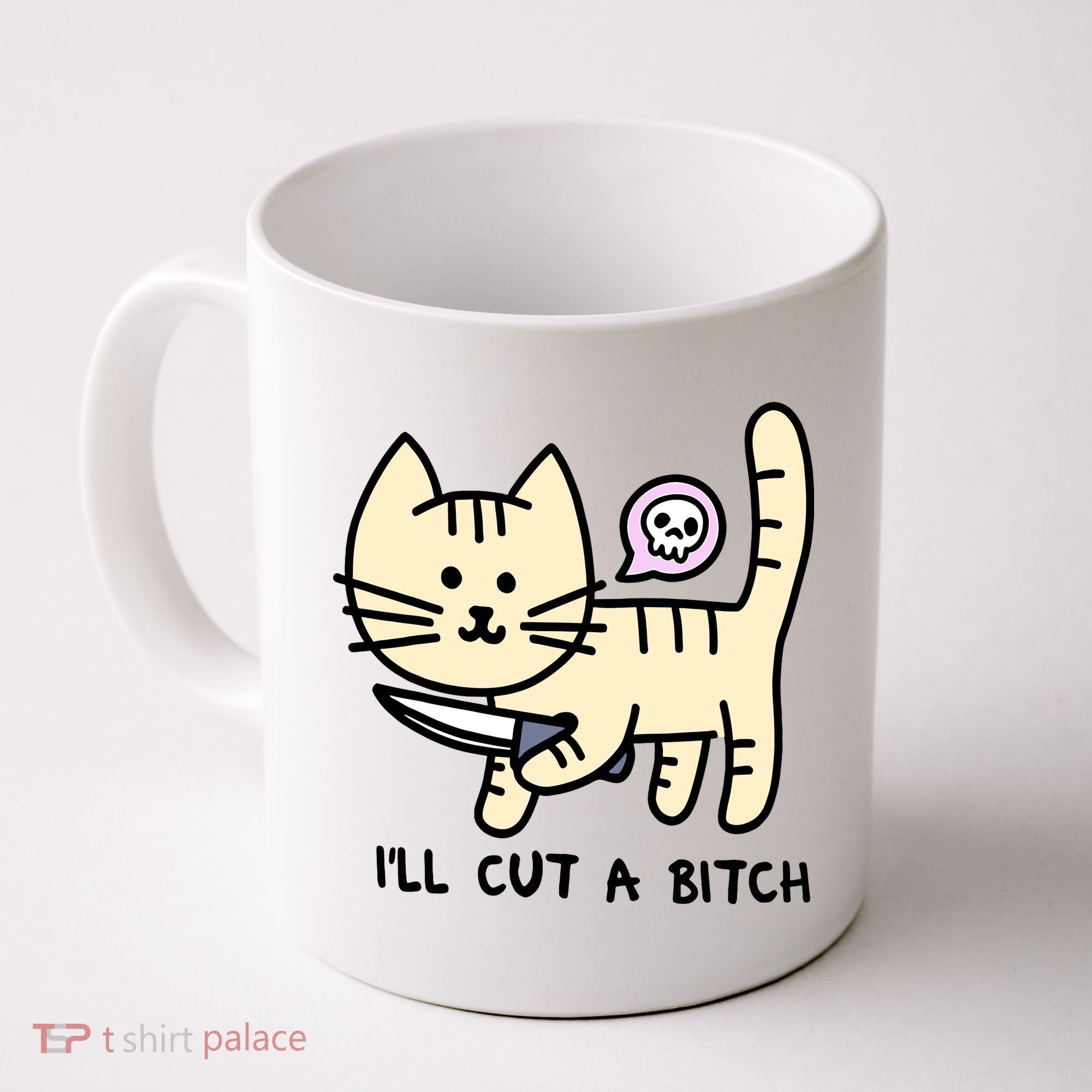 ILl Cut A Bitch Funny Cat Coffee Mug