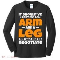 It Cost An Arm And A Leg Funny Amputation Leg Amputee Kids Long Sleeve Shirt thumb 0