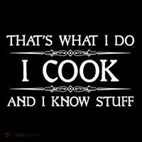 I Cook And I Know Stuff Funny Chef Gift Bucket Hat thumb 4