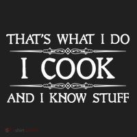 I Cook And I Know Stuff Funny Chef Gift Beanie thumb 2