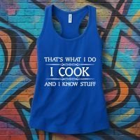 I Cook And I Know Stuff Funny Chef Gift Women's Tank Top thumb 3