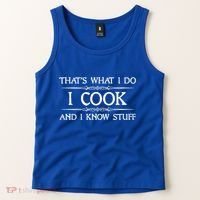I Cook And I Know Stuff Funny Chef Gift Tank Top thumb 2