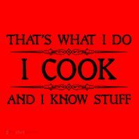 I Cook And I Know Stuff Funny Chef Gift Santa Hat thumb 1