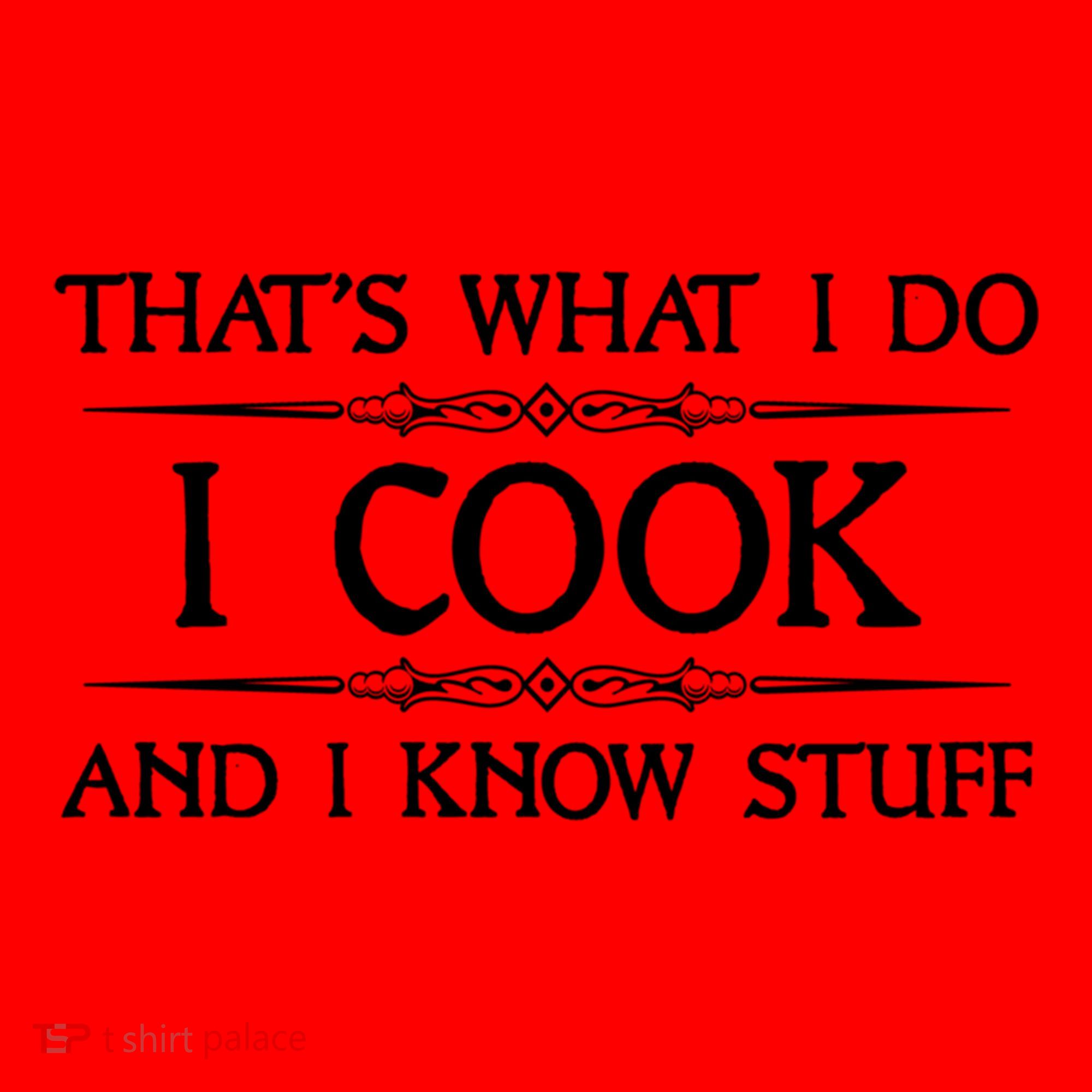 I Cook And I Know Stuff Funny Chef Gift Santa Hat