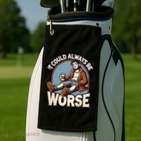 It Could Always Be Worse Homeless Man Down On His Luck Golf Towel thumb 2