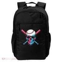 Ice Cream Baseball Fun Summer Sports Dessert Dripping Skull Backpack thumb 0
