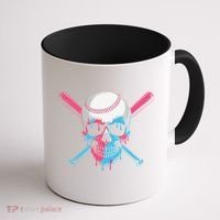 Ice Cream Baseball Fun Summer Sports Dessert Dripping Skull Coffee Mug thumb 1