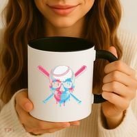 Ice Cream Baseball Fun Summer Sports Dessert Dripping Skull Coffee Mug thumb 3