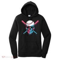 Ice Cream Baseball Fun Summer Sports Dessert Dripping Skull Women's Hoodie thumb 0