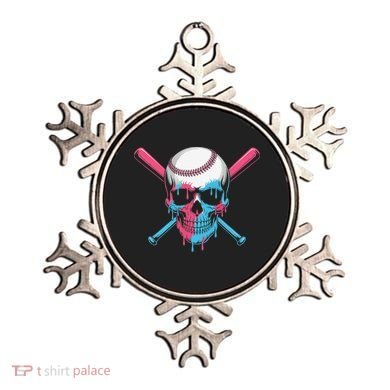 Ice Cream Baseball Fun Summer Sports Dessert Dripping Skull Ornament