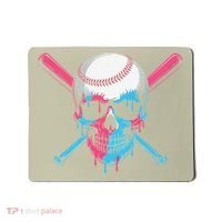 Ice Cream Baseball Fun Summer Sports Dessert Dripping Skull Mousepad thumb 0