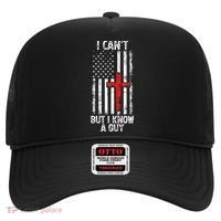 I Can't But I Know A Guy Jesus Cross Christian USA Flag Hat thumb 0