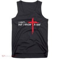 I Can't But I Know A Guy Jesus Cross Funny Christian Tank Top thumb 0
