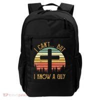 I Can't But I Know A Guy Jesus Cross Funny Christian Backpack thumb 0
