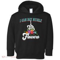 I Can Buy Myself Flowers Middle Finger Floral Toddler Hoodie thumb 0