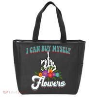 I Can Buy Myself Flowers Middle Finger Floral Tote Bag thumb 0