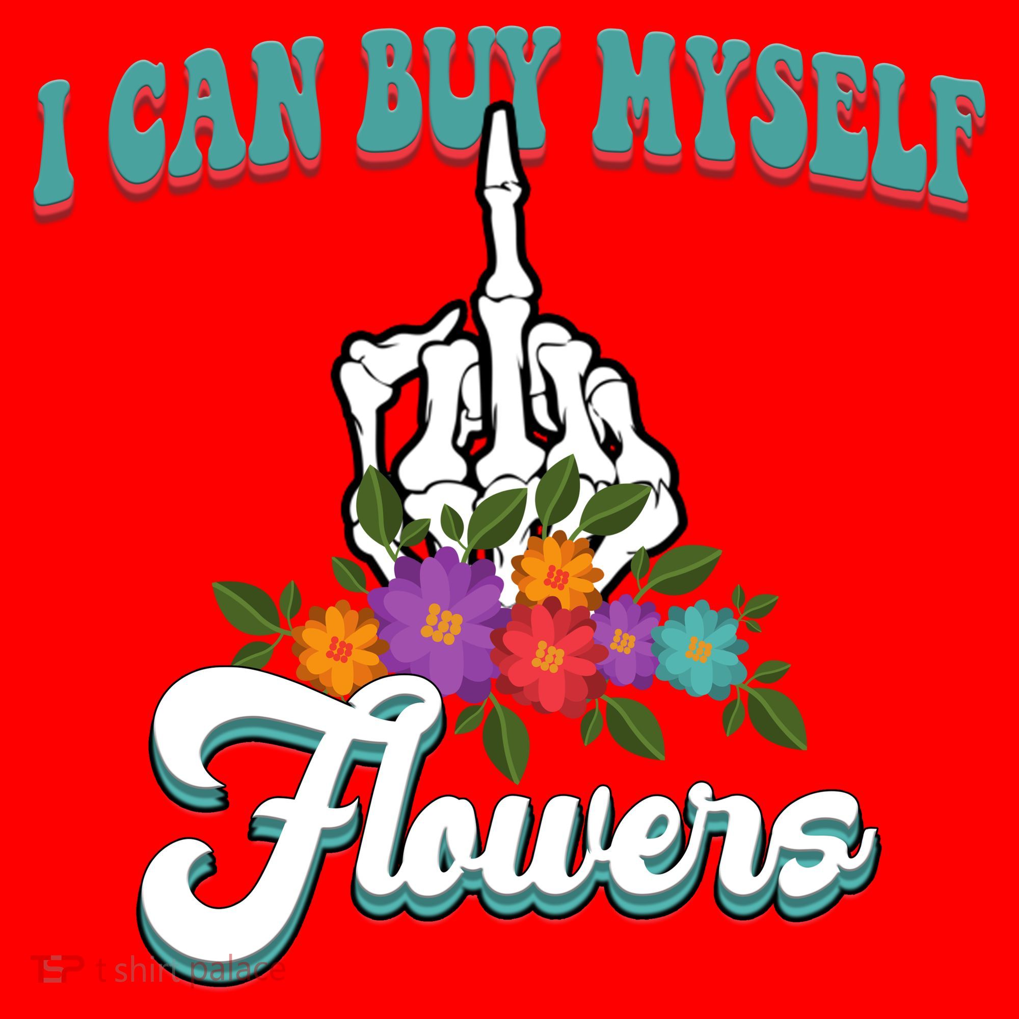 I Can Buy Myself Flowers Middle Finger Floral Santa Hat