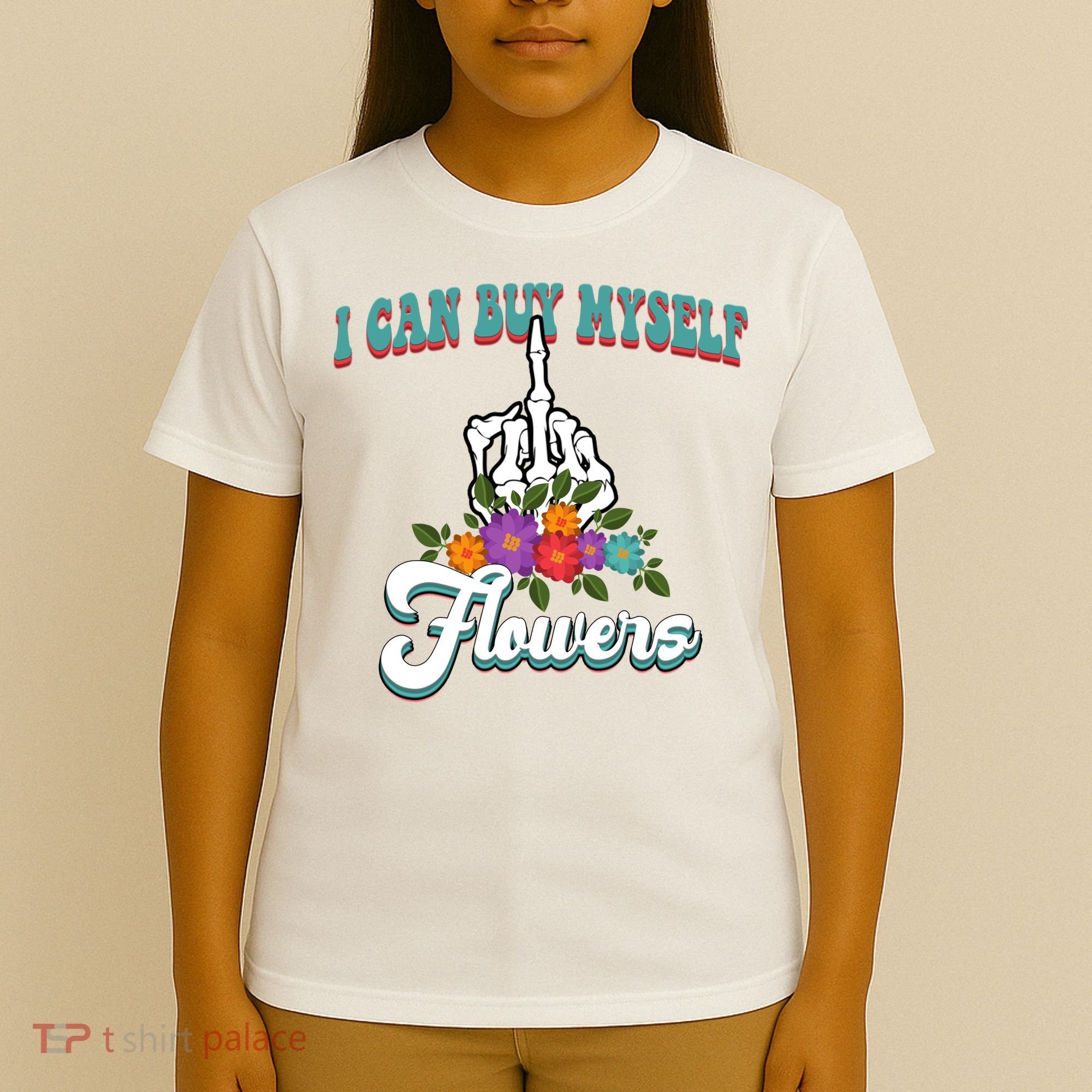 I Can Buy Myself Flowers Middle Finger Floral T-Shirt