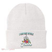 I Can Buy Myself Flowers Middle Finger Floral Beanie thumb 0