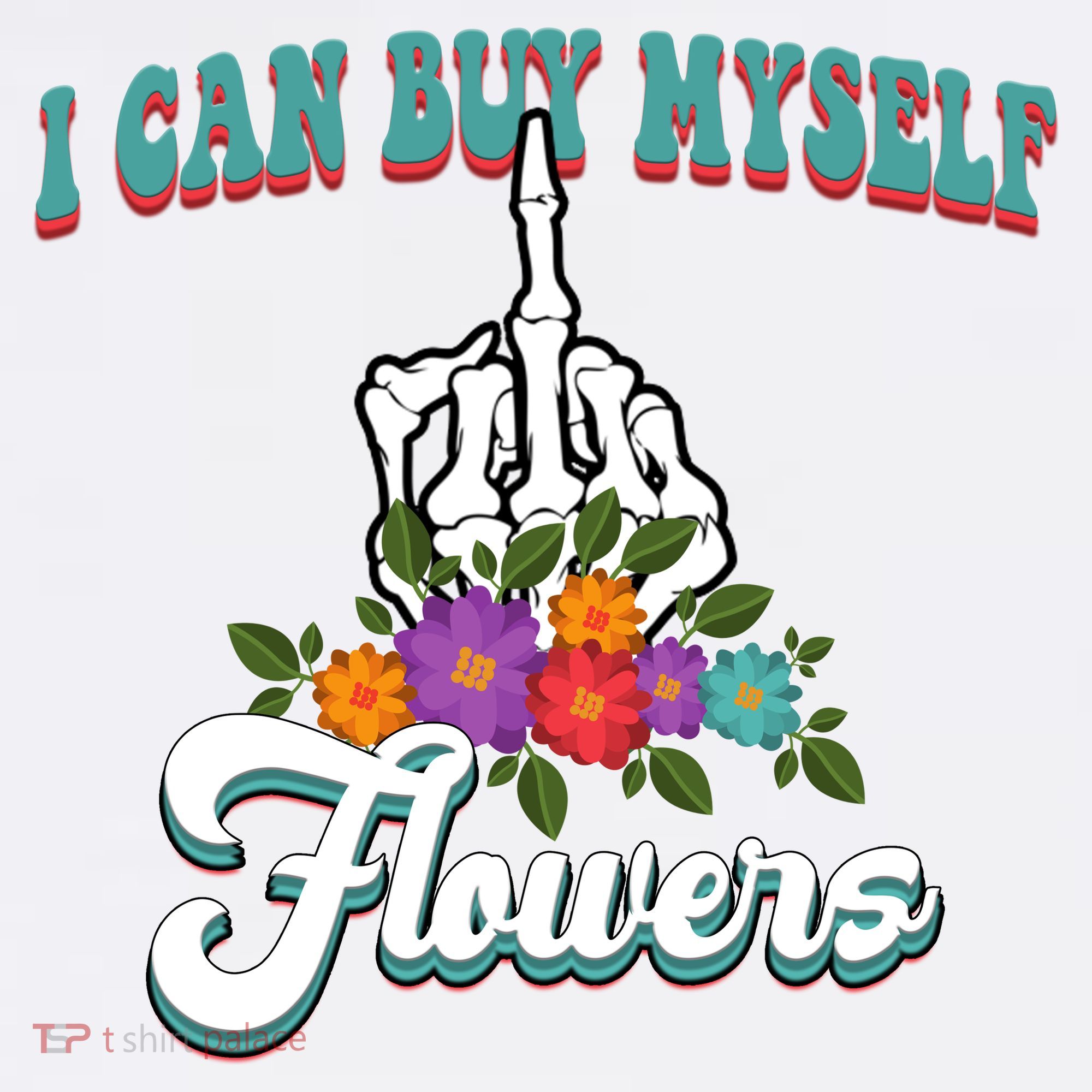 I Can Buy Myself Flowers Middle Finger Floral Women's Tank Top