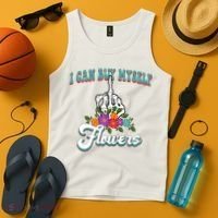 I Can Buy Myself Flowers Middle Finger Floral Tank Top thumb 4