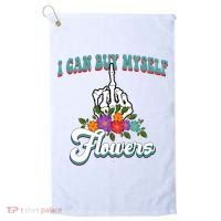 I Can Buy Myself Flowers Middle Finger Floral Golf Towel thumb 0