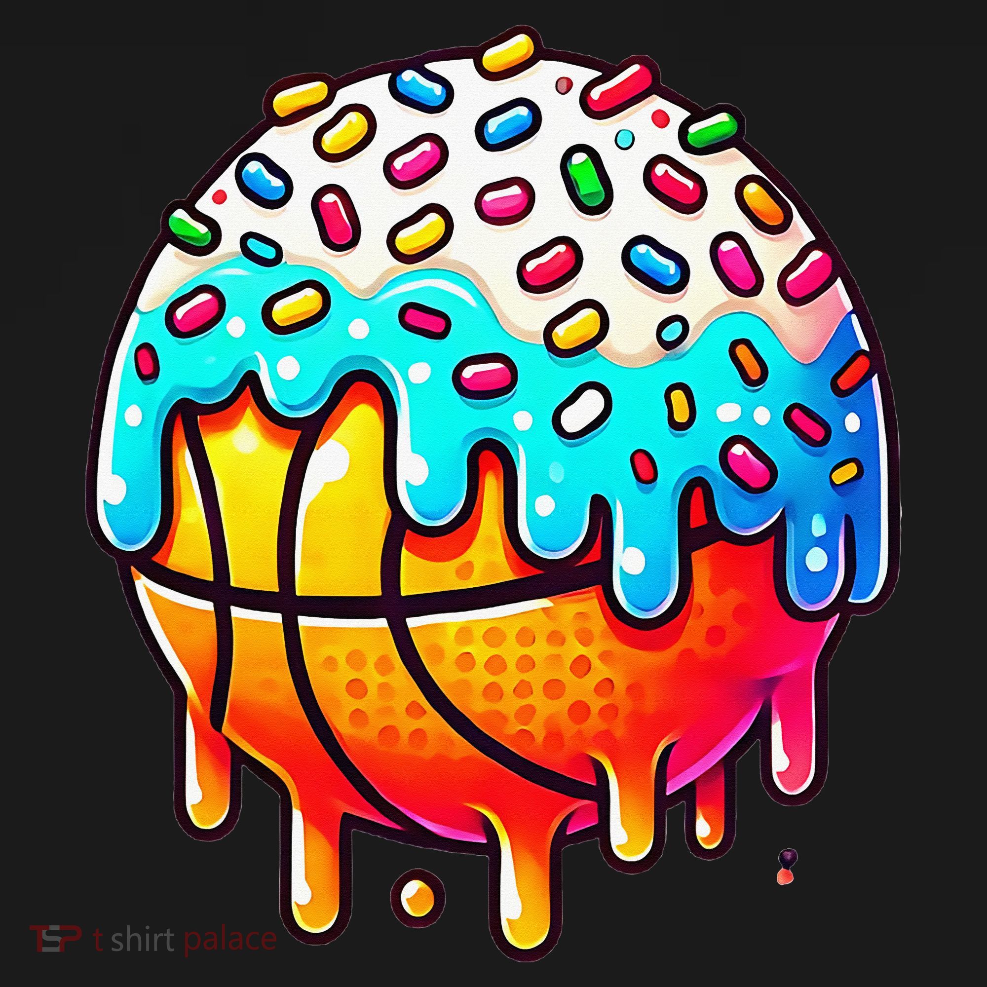 Ice Cream Basketball Drip Basketball Stuff T-Shirt